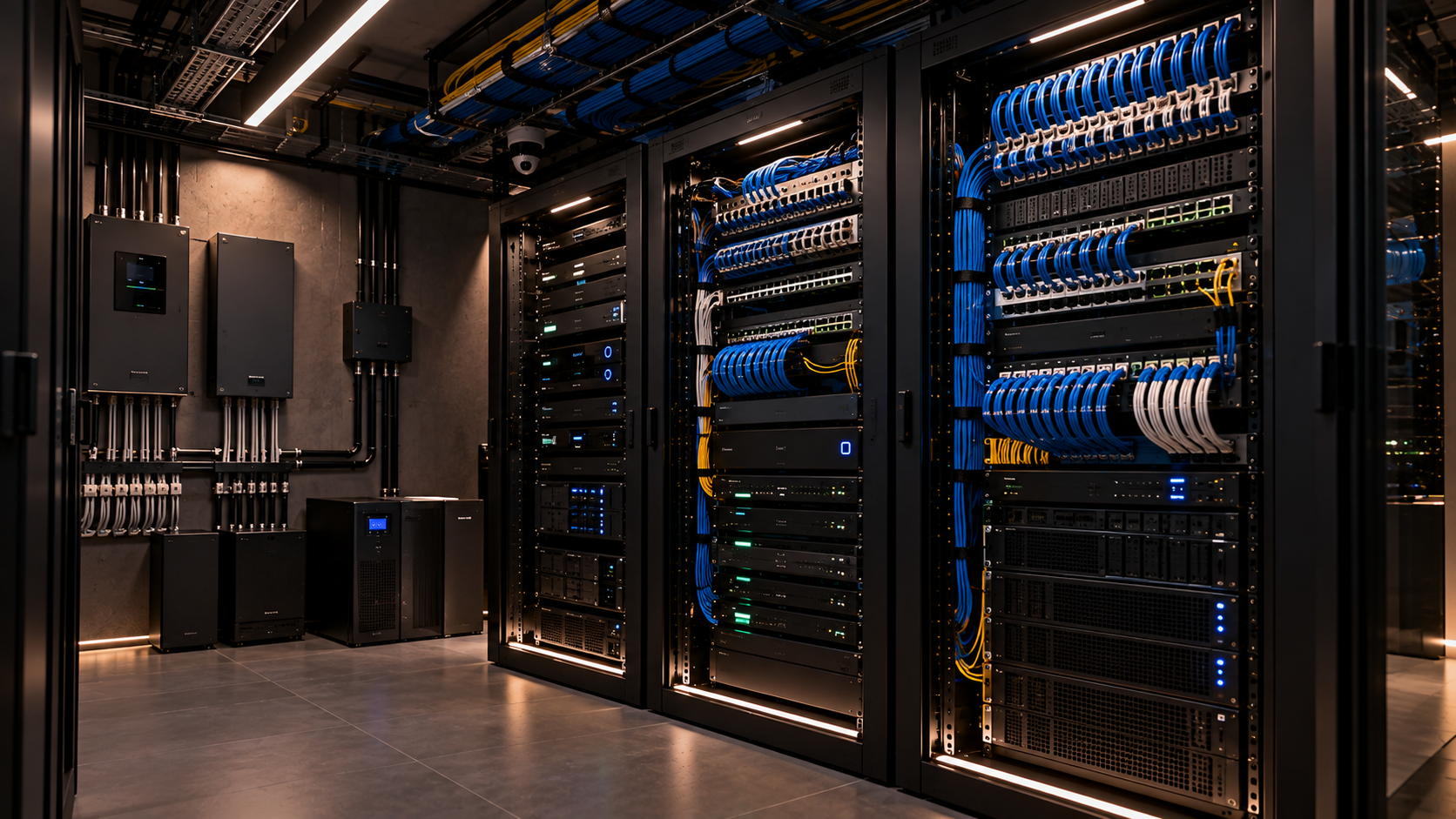 Professional networking infrastructure and equipment rack