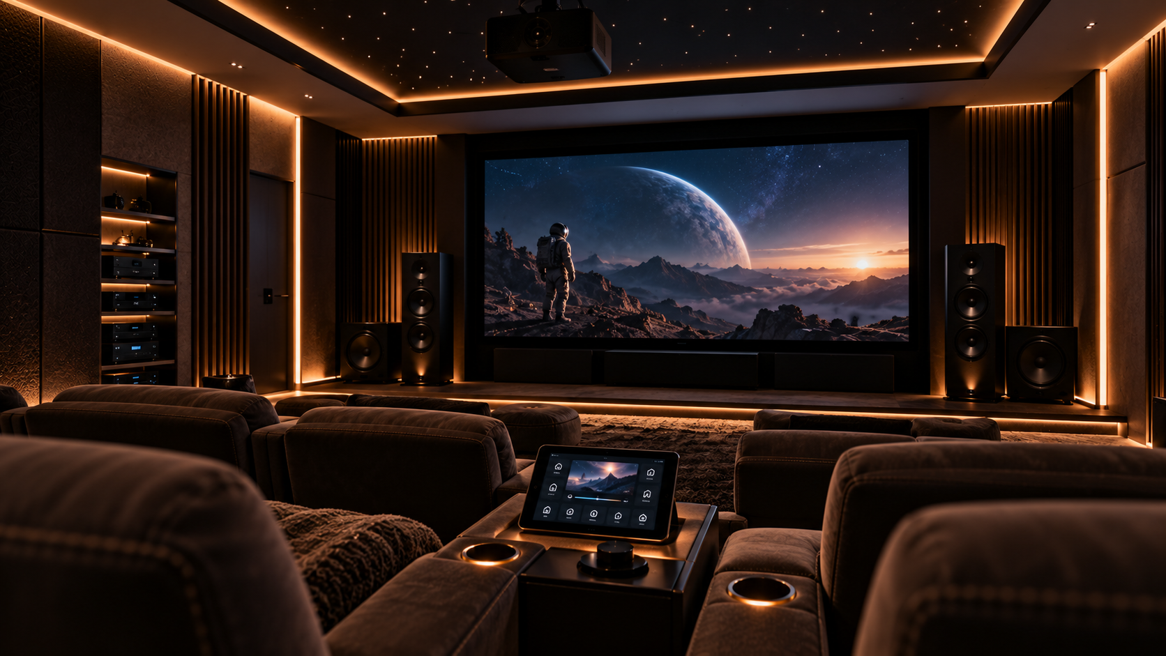 Integrated home cinema and audio video system